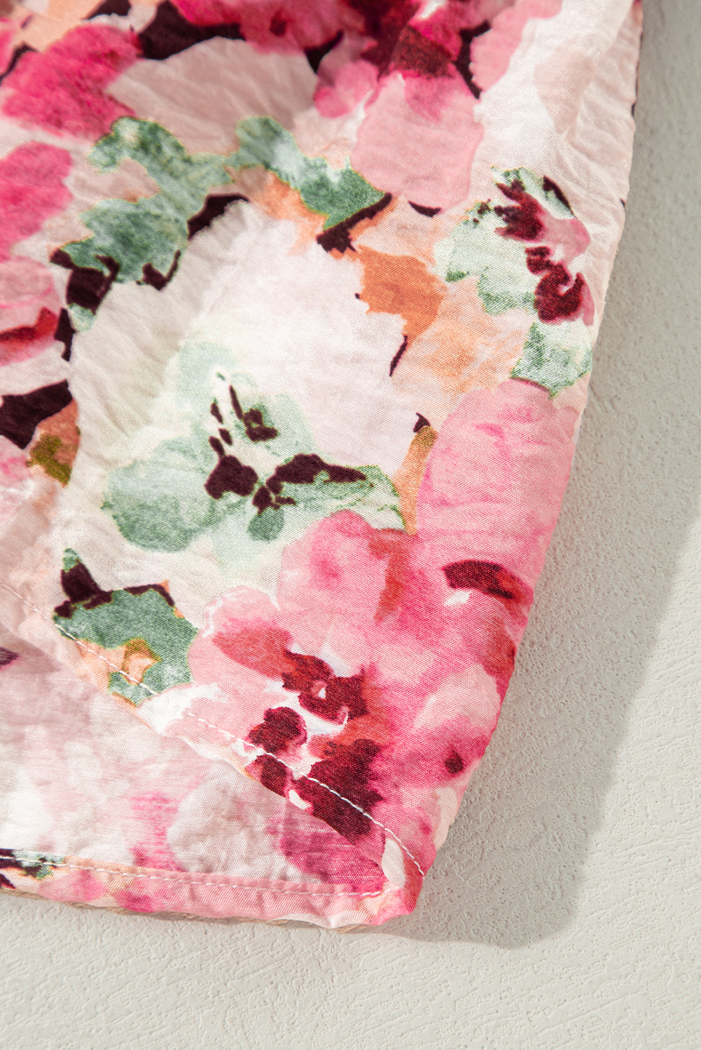 White Frill Mock Neck Sleeveless Tiered Floral Dress