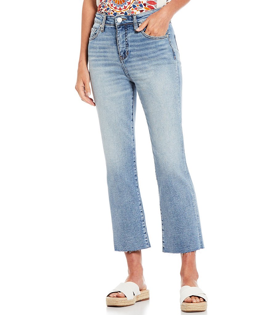 Jag Jeans Phoebe High Rise Raw Hem Cropped Boot Jeans