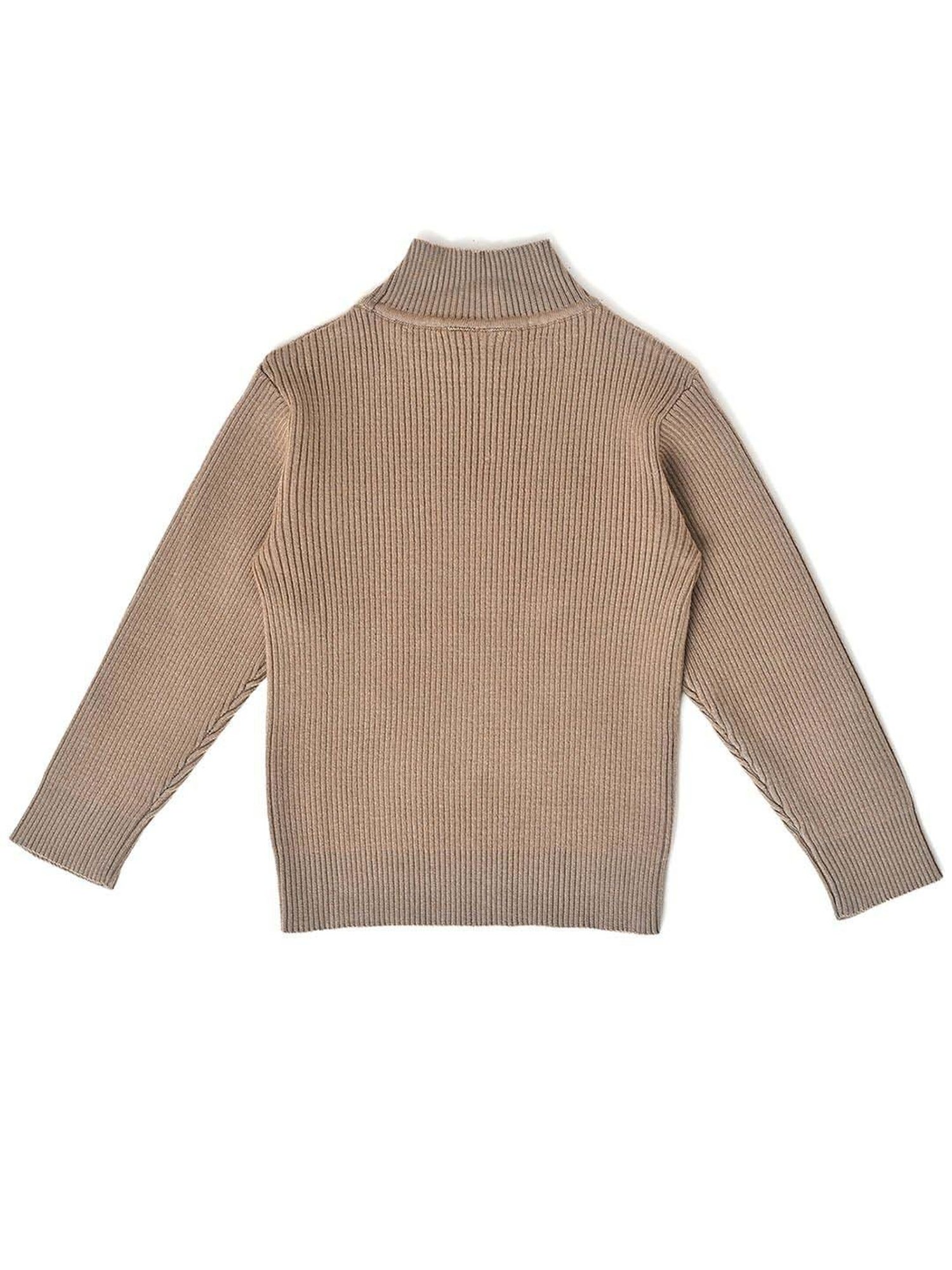 MiArcus Kids Brown Regular Fit Full Sleeves Sweatshirt