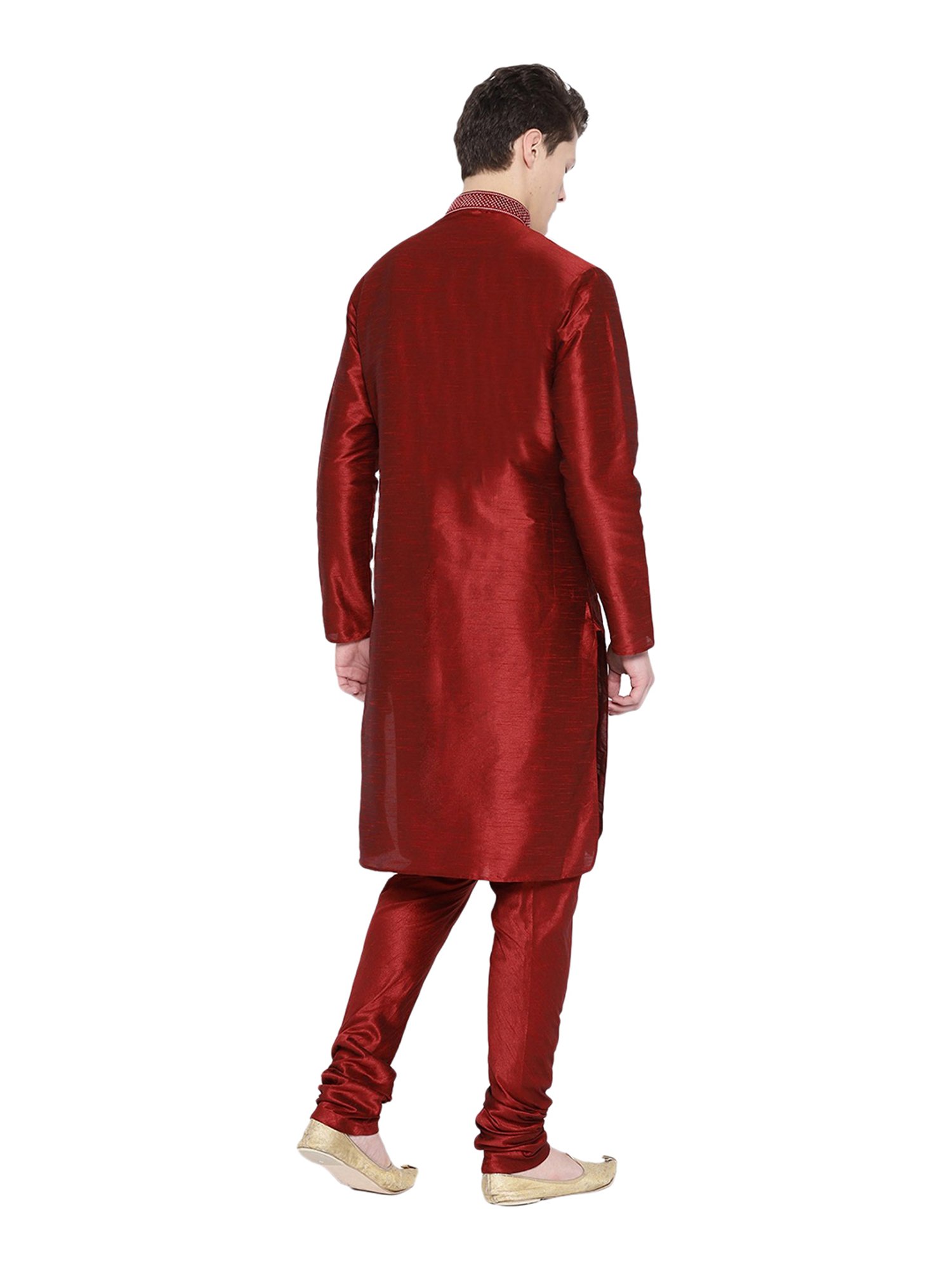 SG LEMAN Maroon Kurta Bottom Set