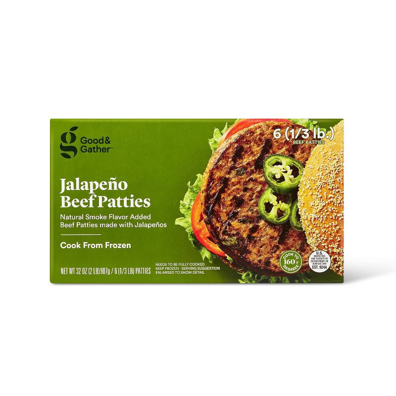 Jalapeno Beef Patties - Frozen - 2lbs - Good & Gather™