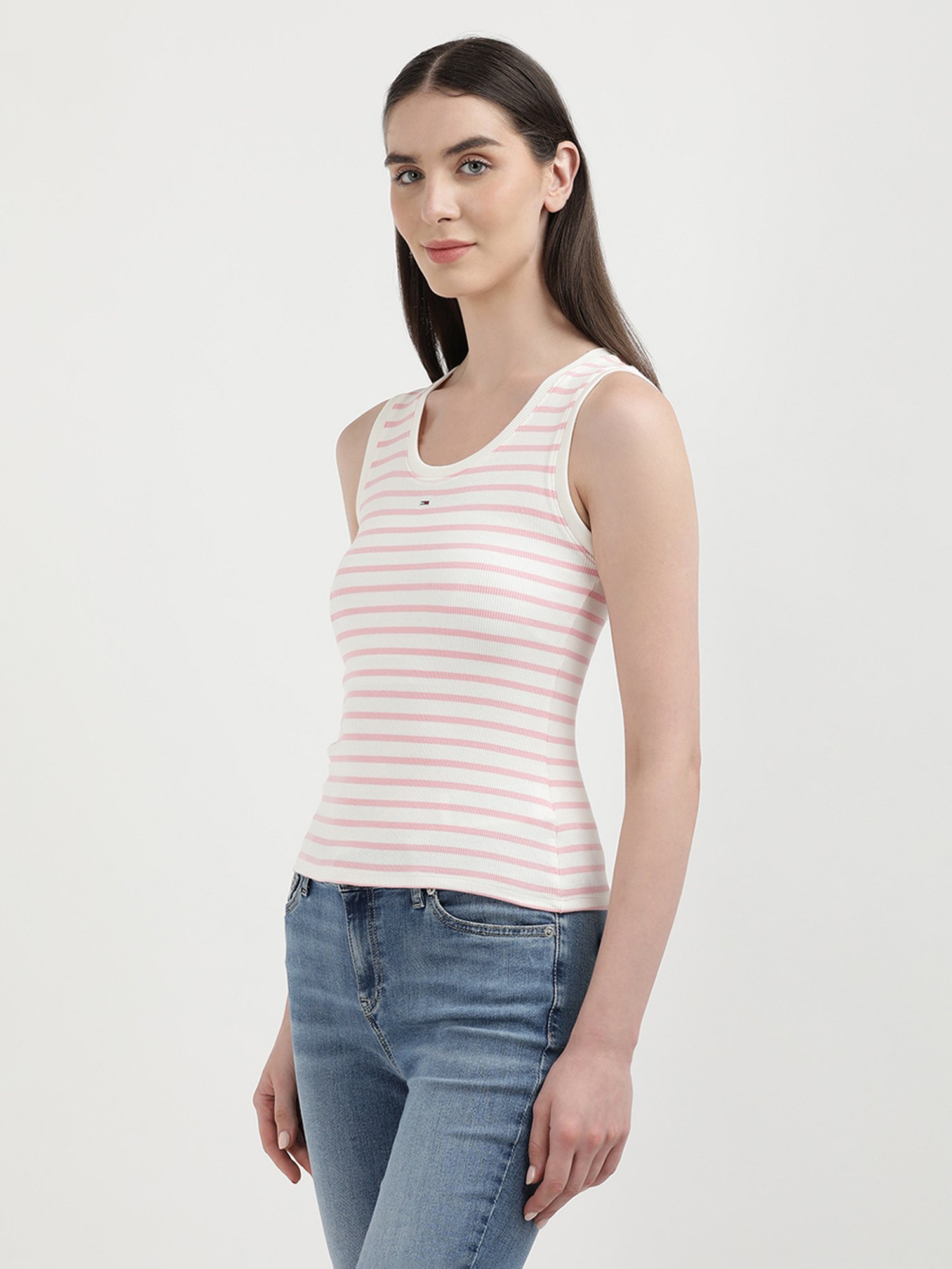 TOMMY HILFIGER Light Pink Striped Top
