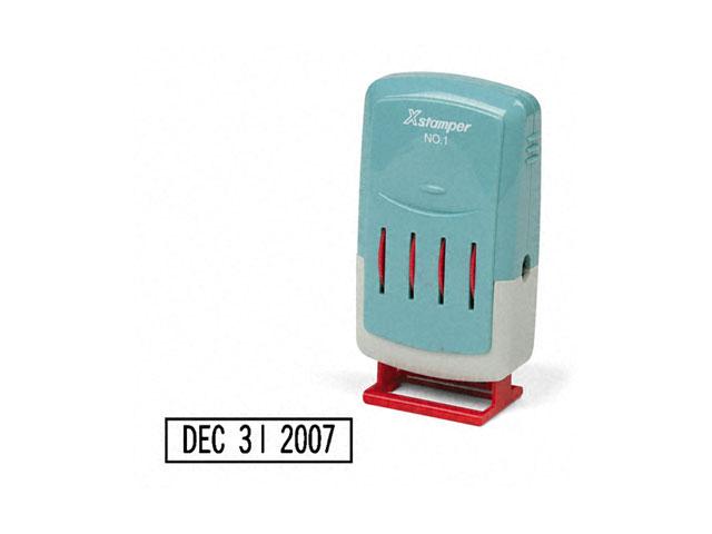 Xstamper ECO-GREEN 52111 VersaDater Line Dater, Message Dater, Pre-Inked, Red