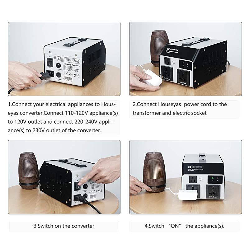 1000 Watt Voltage Transformer Converter Auto Step Up Step Down 110120 Volts 220240 Volts WExtra Surge Protection Circuit Breaker Protection Soft Start Function