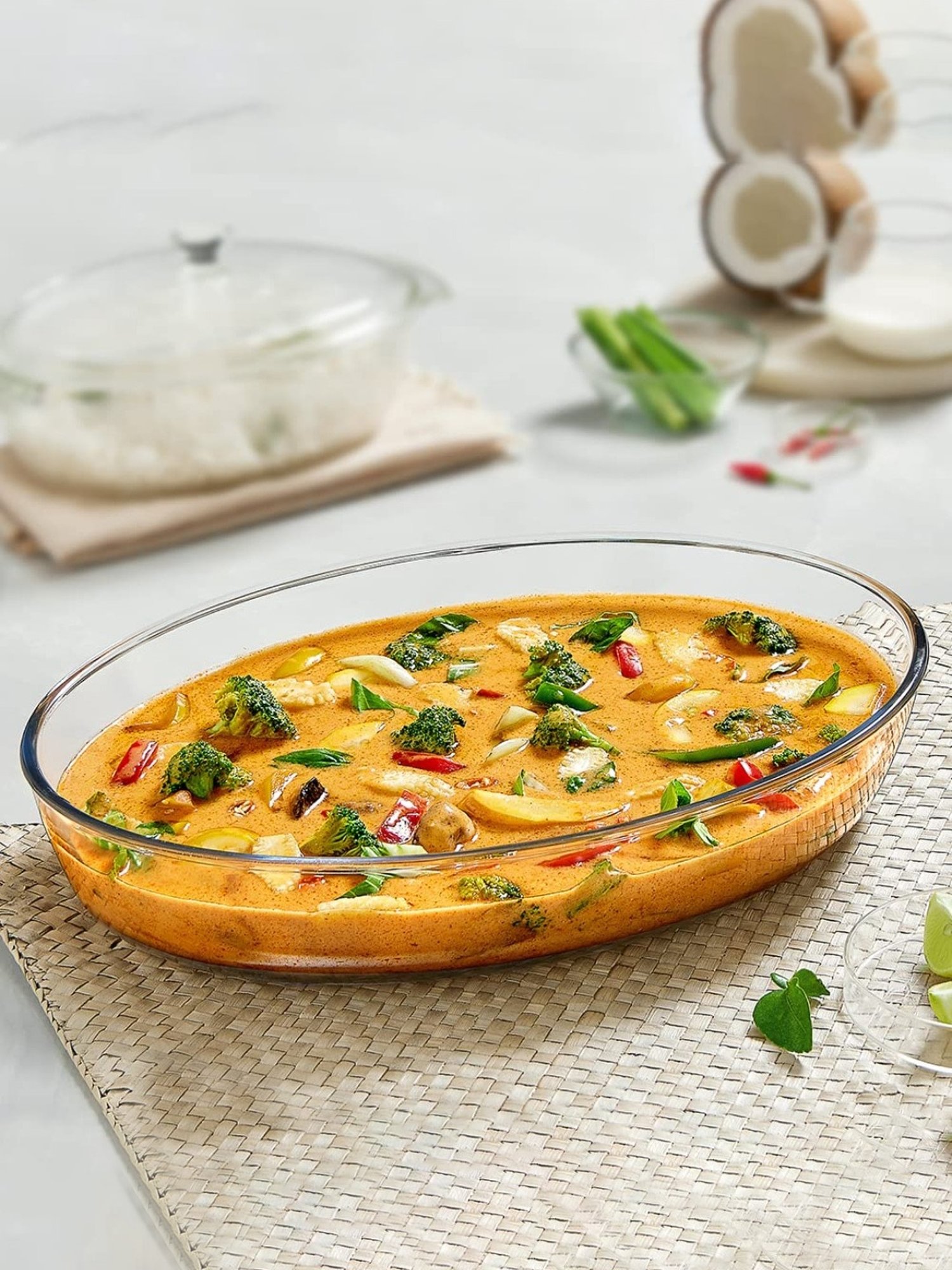 ?Borosil ?Transparent Glass Baking Dish (3000 ML)