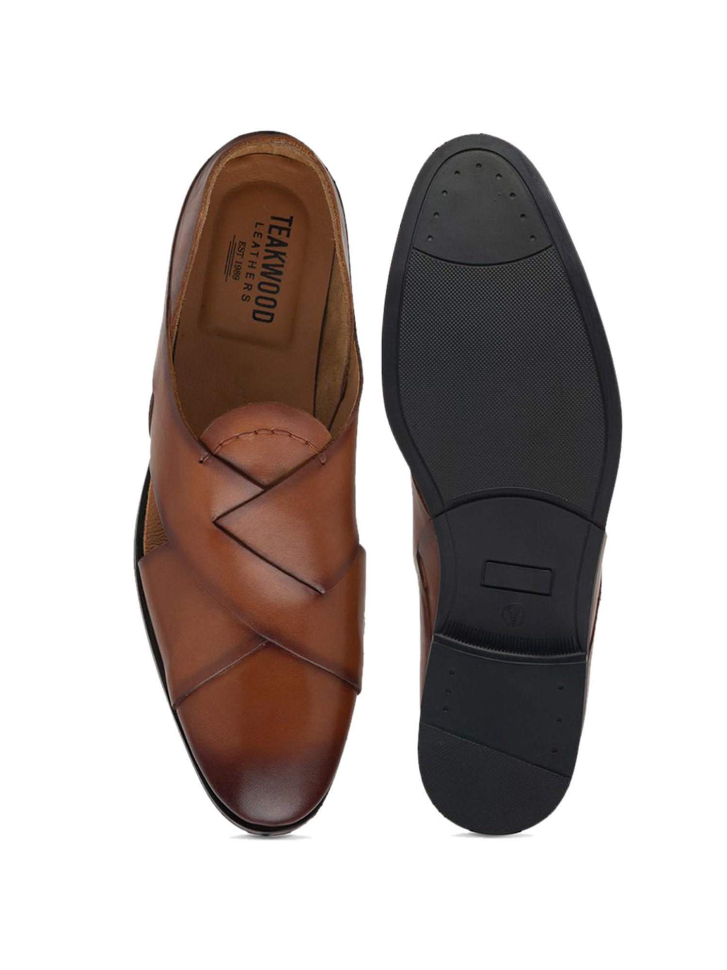 Teakwood Leathers Men's Brown Casual Slip-Ons