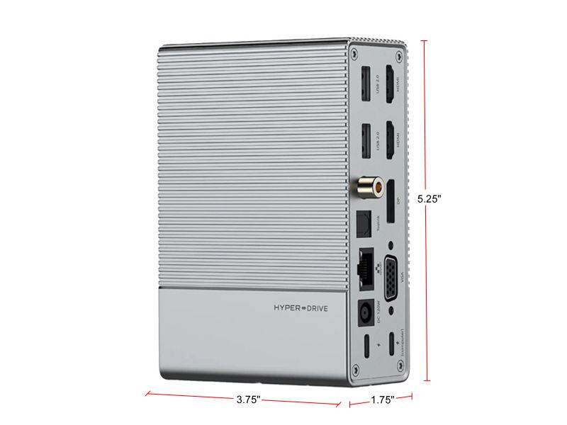 HyperShop HyperDrive 18 Port USB C Docking Station for MacBook Pro, MacBook Air, PC, & Laptops