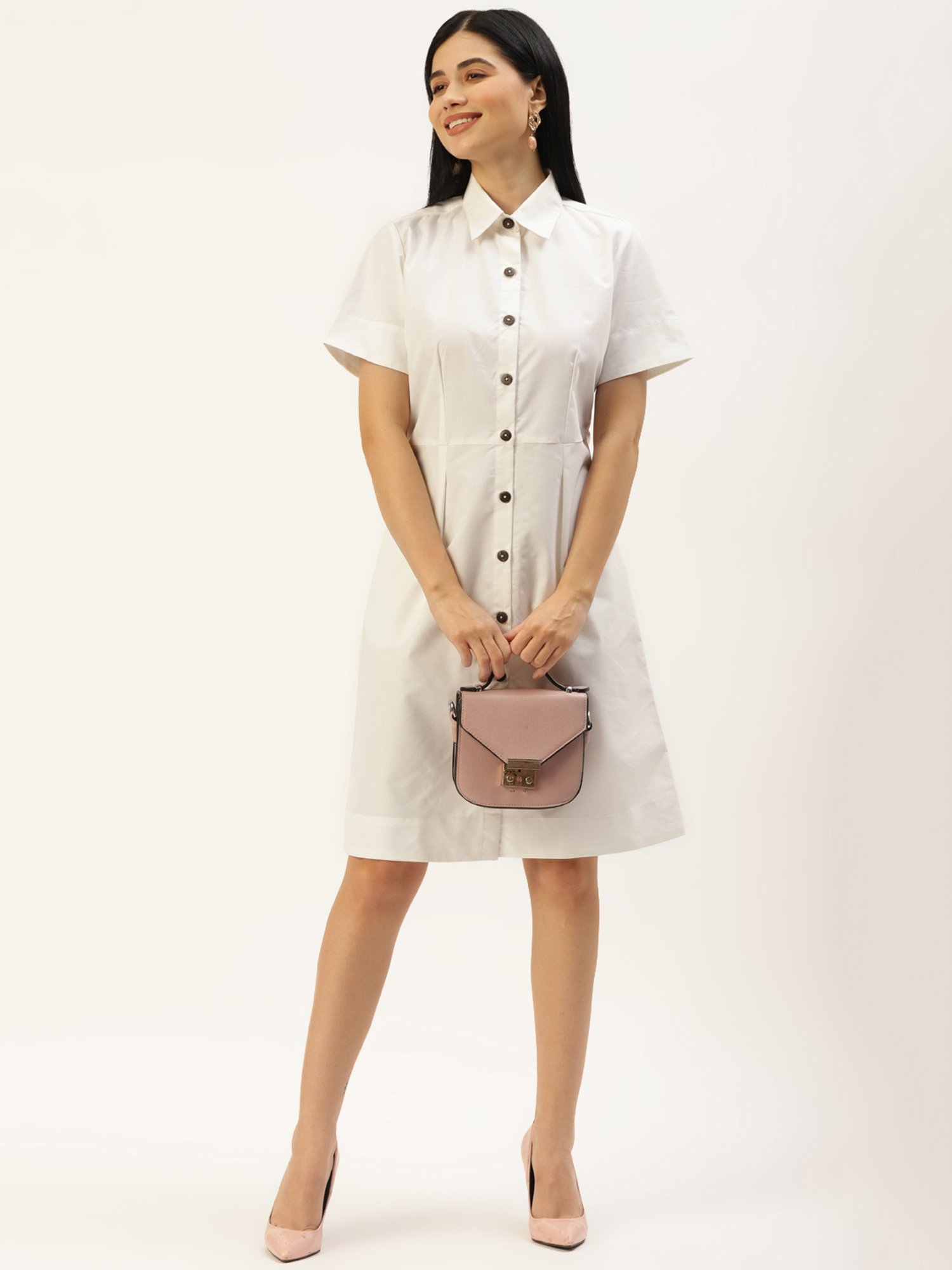 BRINNS Off White Shirt Dress