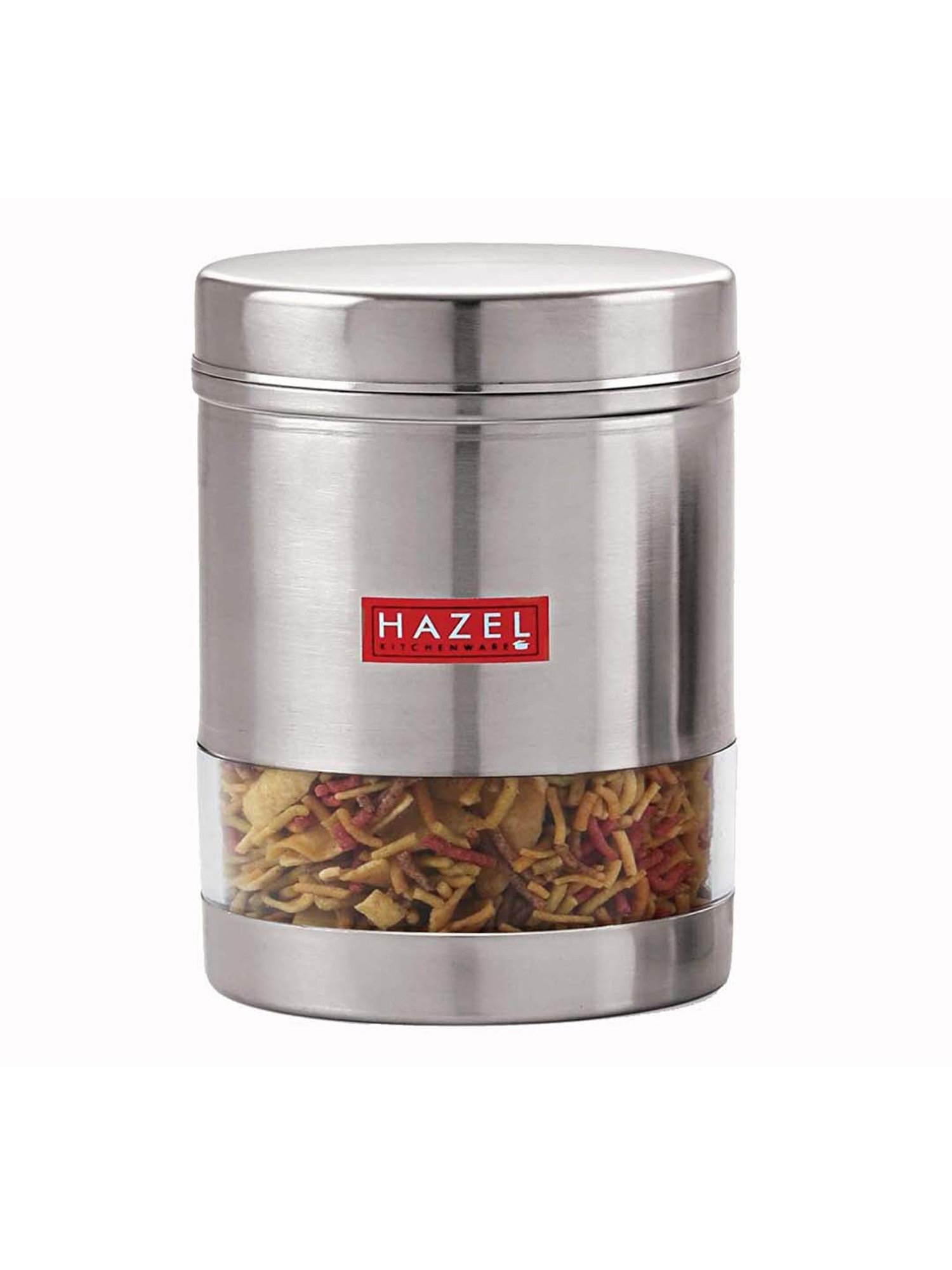 HAZEL Silver Stainless Steel Storage Container (950 ml) - Set of 1