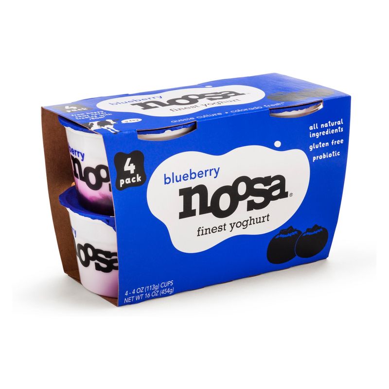 Noosa Blueberry Australian Style Yogurt - 4ct/4oz cups