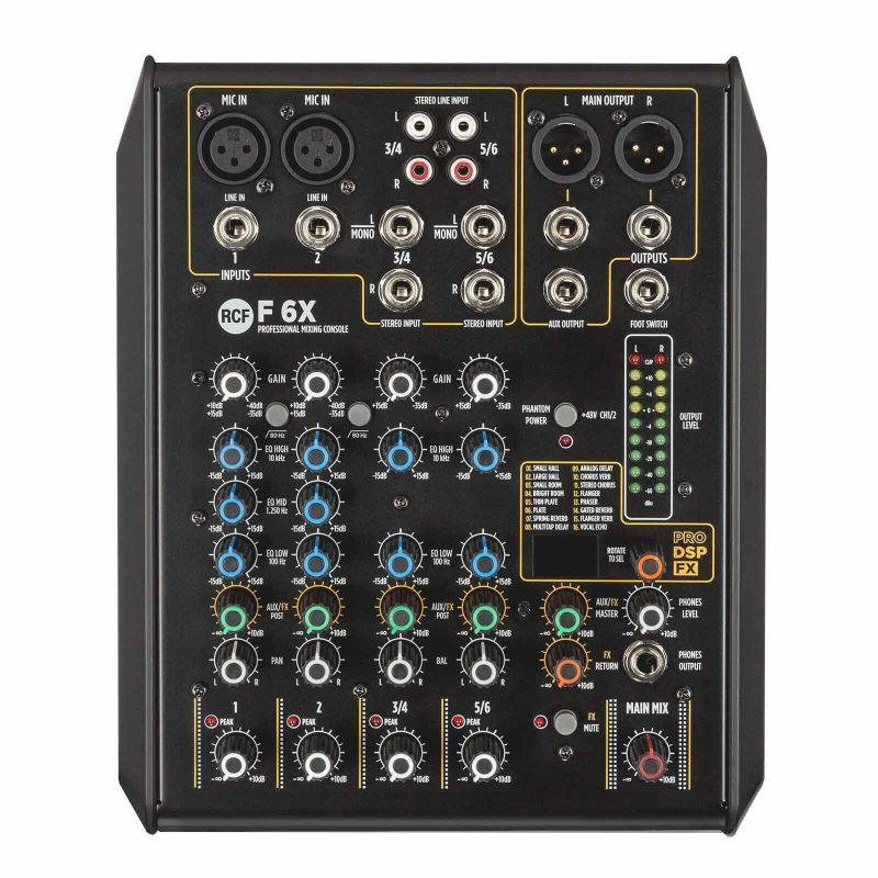 6 Channel Mixer w/ FX By RCF