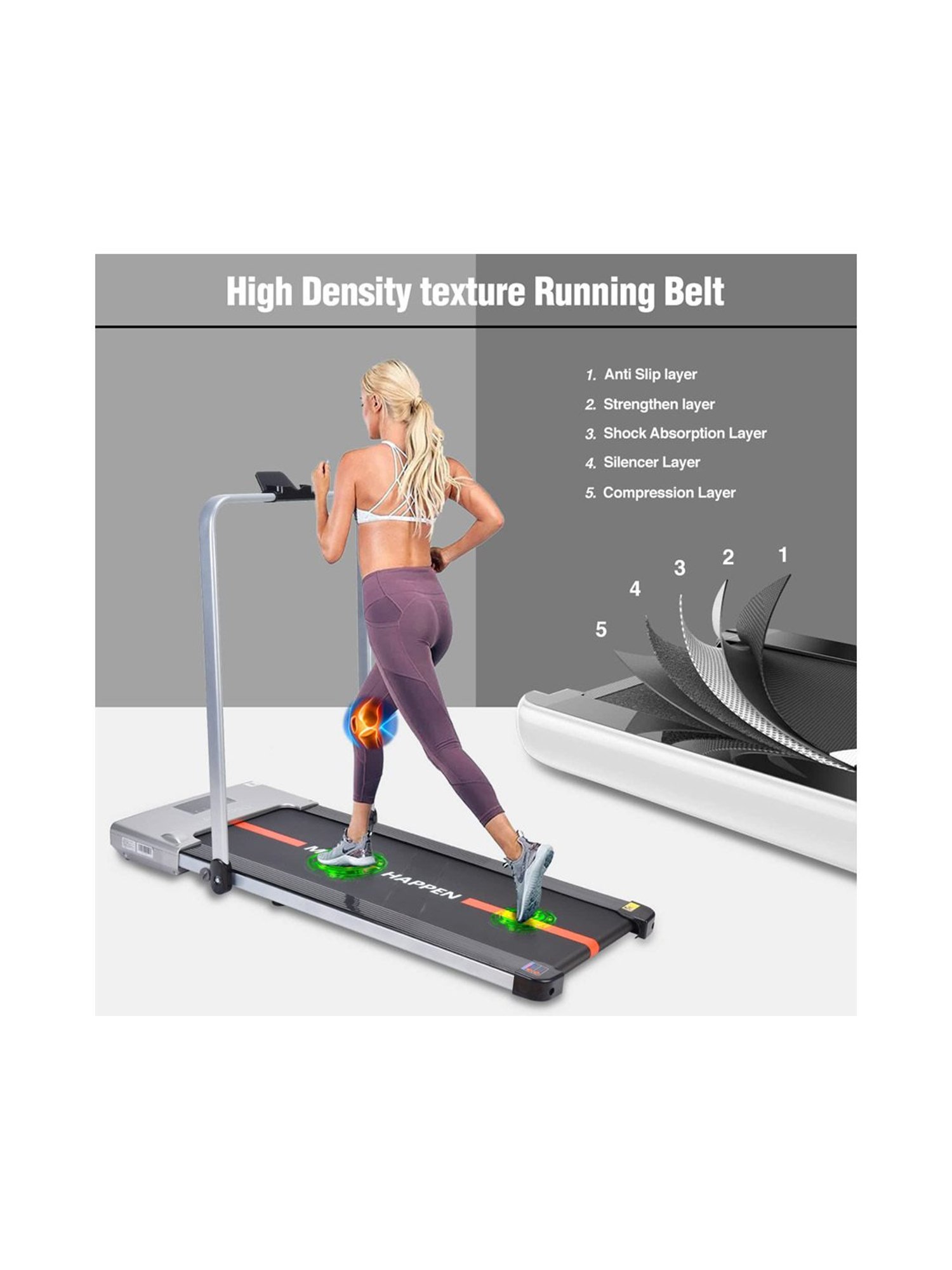 MAXPRO 2HP Under Desk Treadmill (Black)