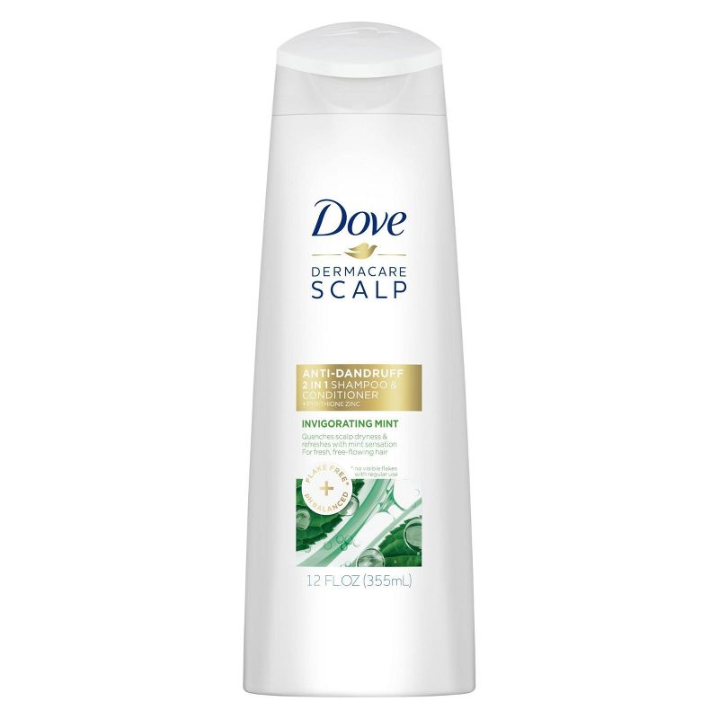 Dove Derma Care Scalp Invigorating Mint Anti Dandruff 2 in 1 Shampoo & Conditioner - 12 fl oz