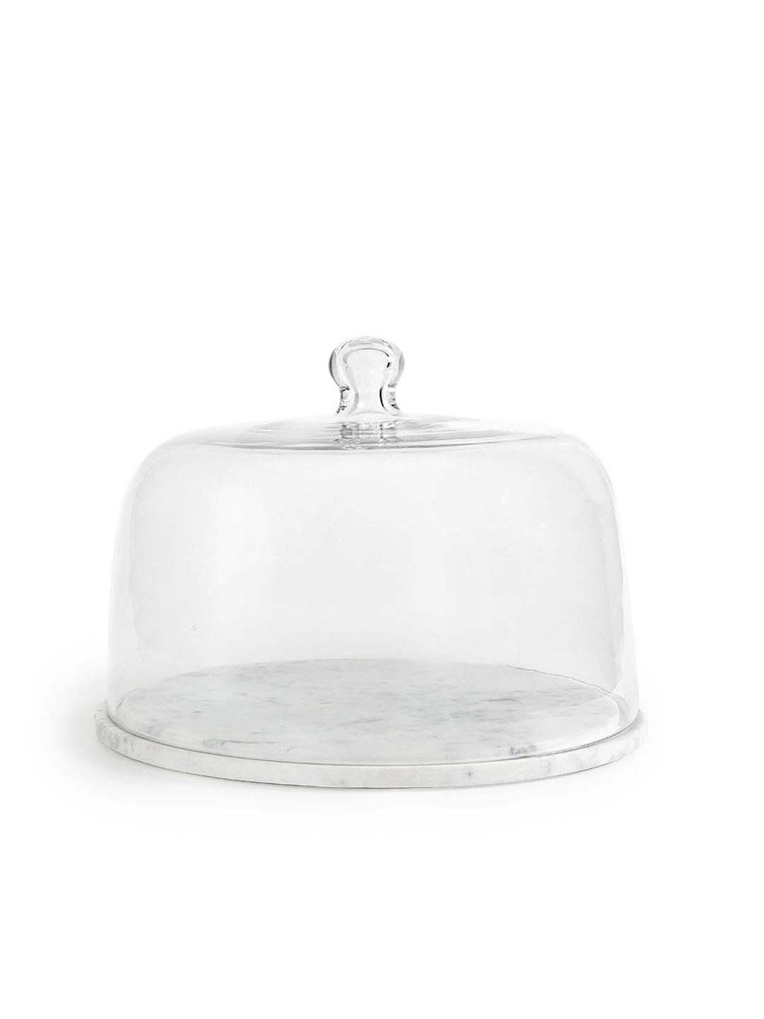 ellementry Shaye Transparent Glass Cloche with Base - Set of 1