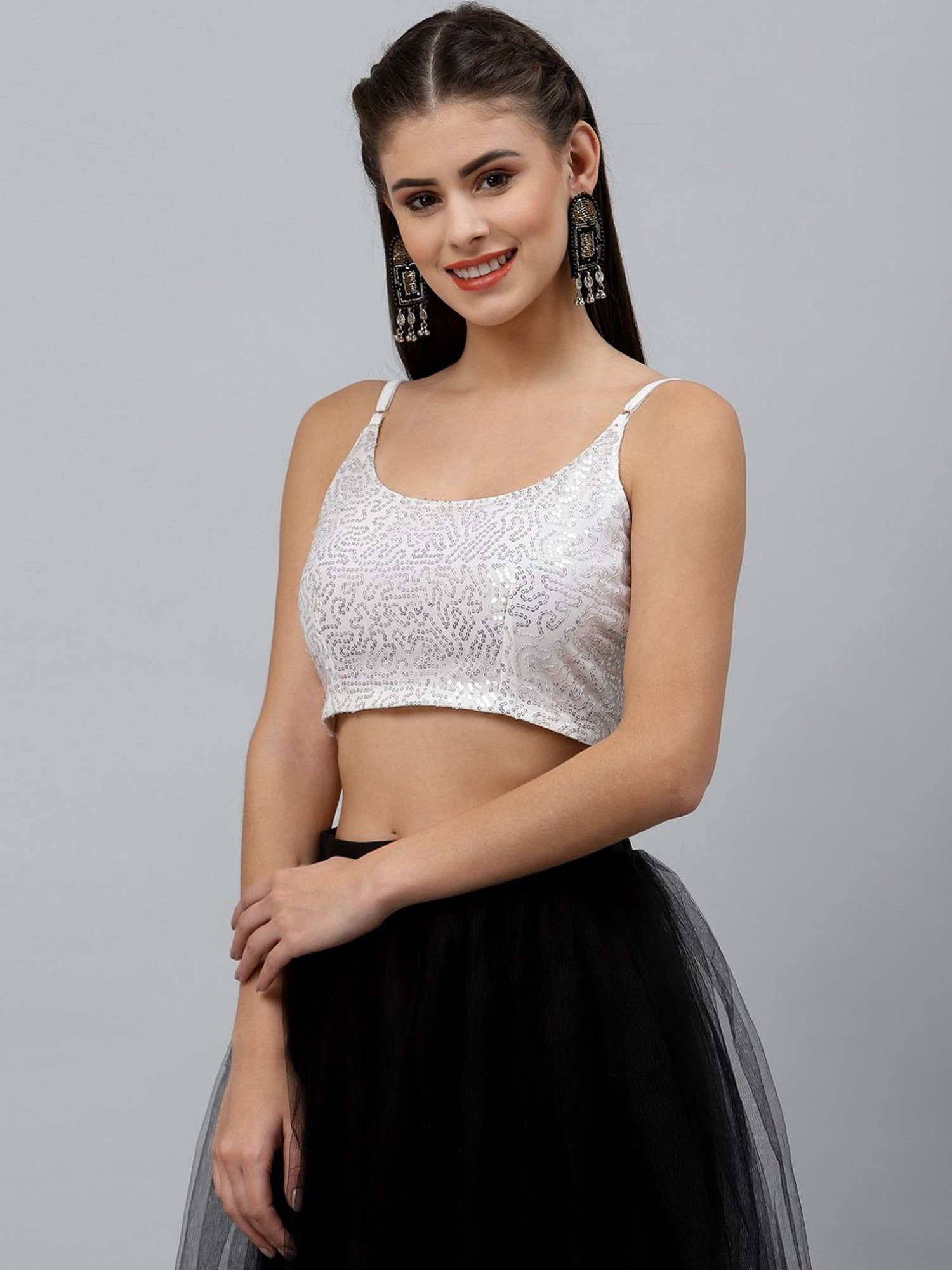 studiorasa Silver Embellished Choli