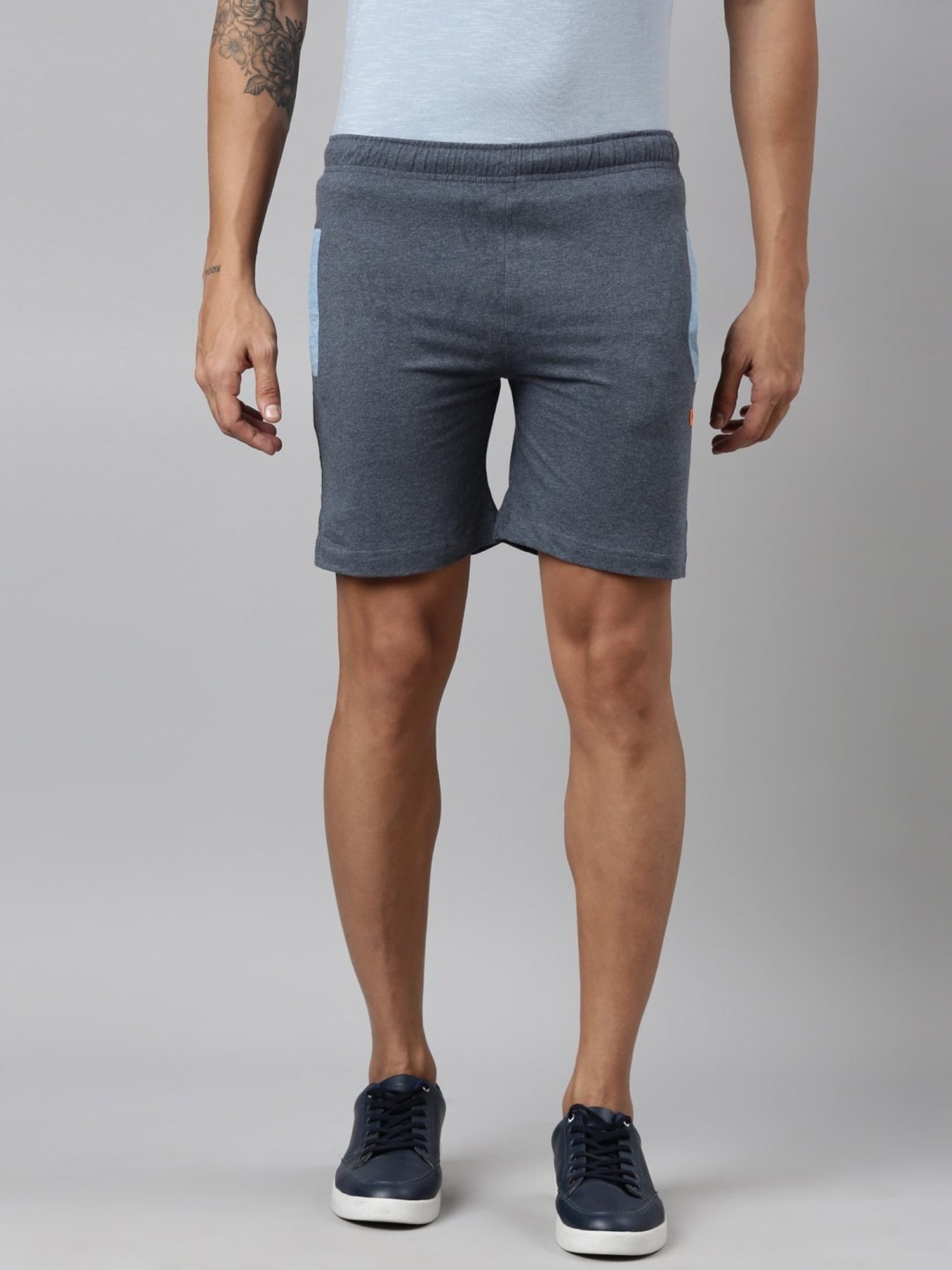Dixcy Scott Maximus Blue Cotton Regular Fit Shorts