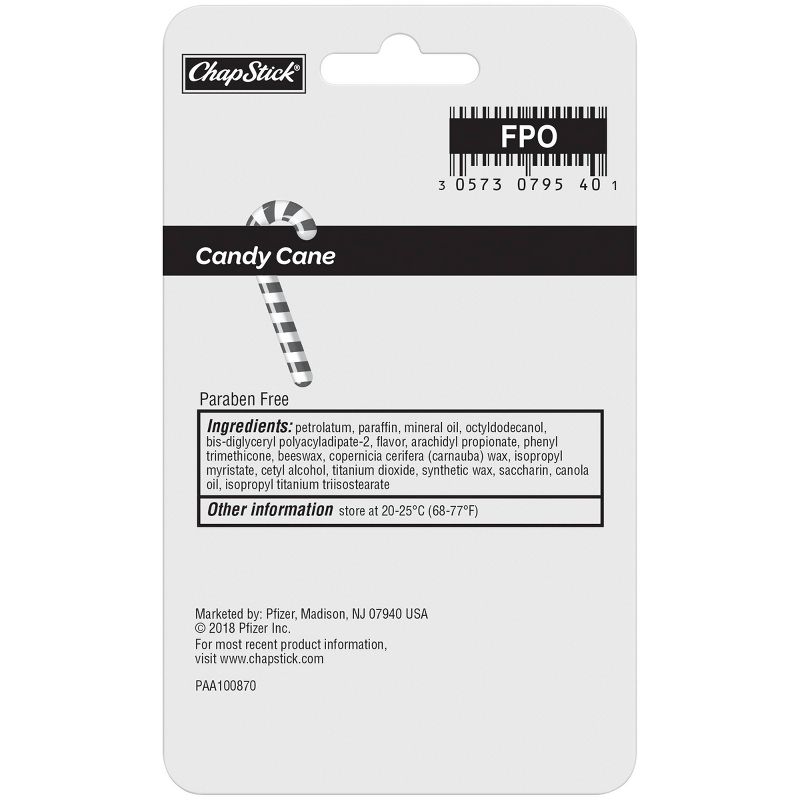 Chapstick Holiday Collection Lip Balm - Candy Cane - 3pk/0.45oz