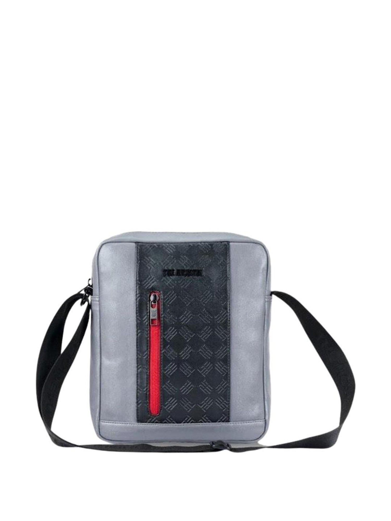 THE HOLISTIK Clever Grey Textured Medium Messenger Bag