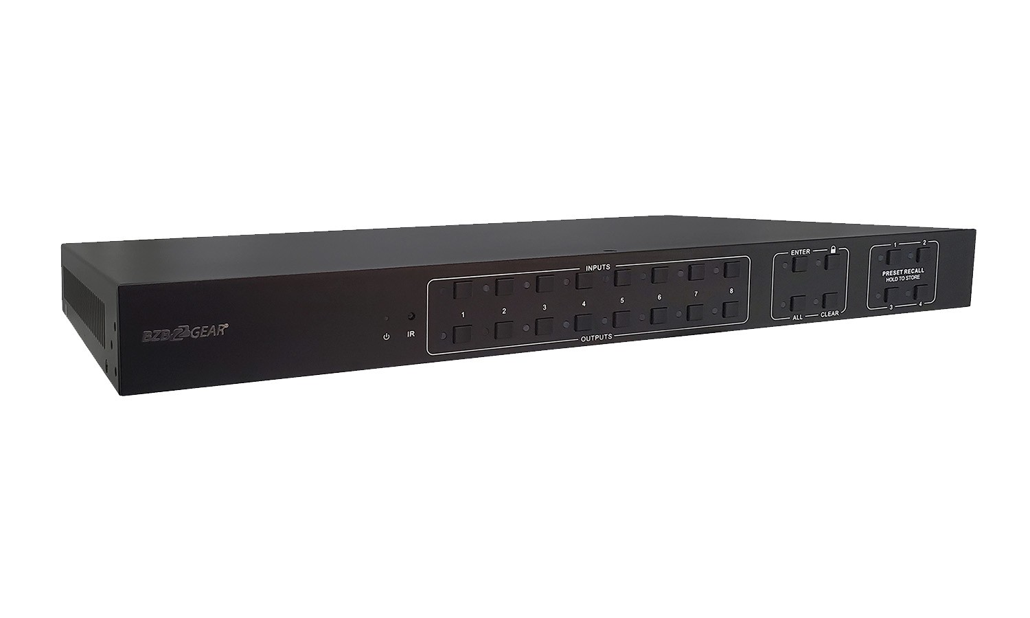 BZBGEAR 8x8 4K 60Hz 18Gbps HDMI and Audio Matrix Switcher with Downscaling/AOC Support