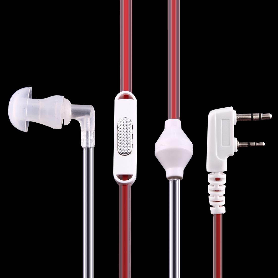 Perfume Air Duct Headset with Clip for Walkie Talkies, 3.5mm + 2.5mm Plug (Red)