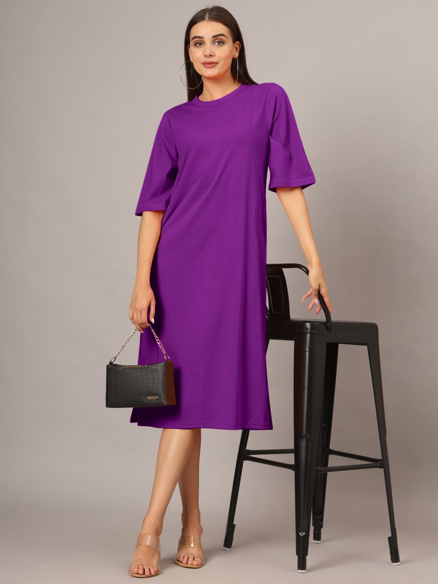 BRINNS Purple Midi Dress