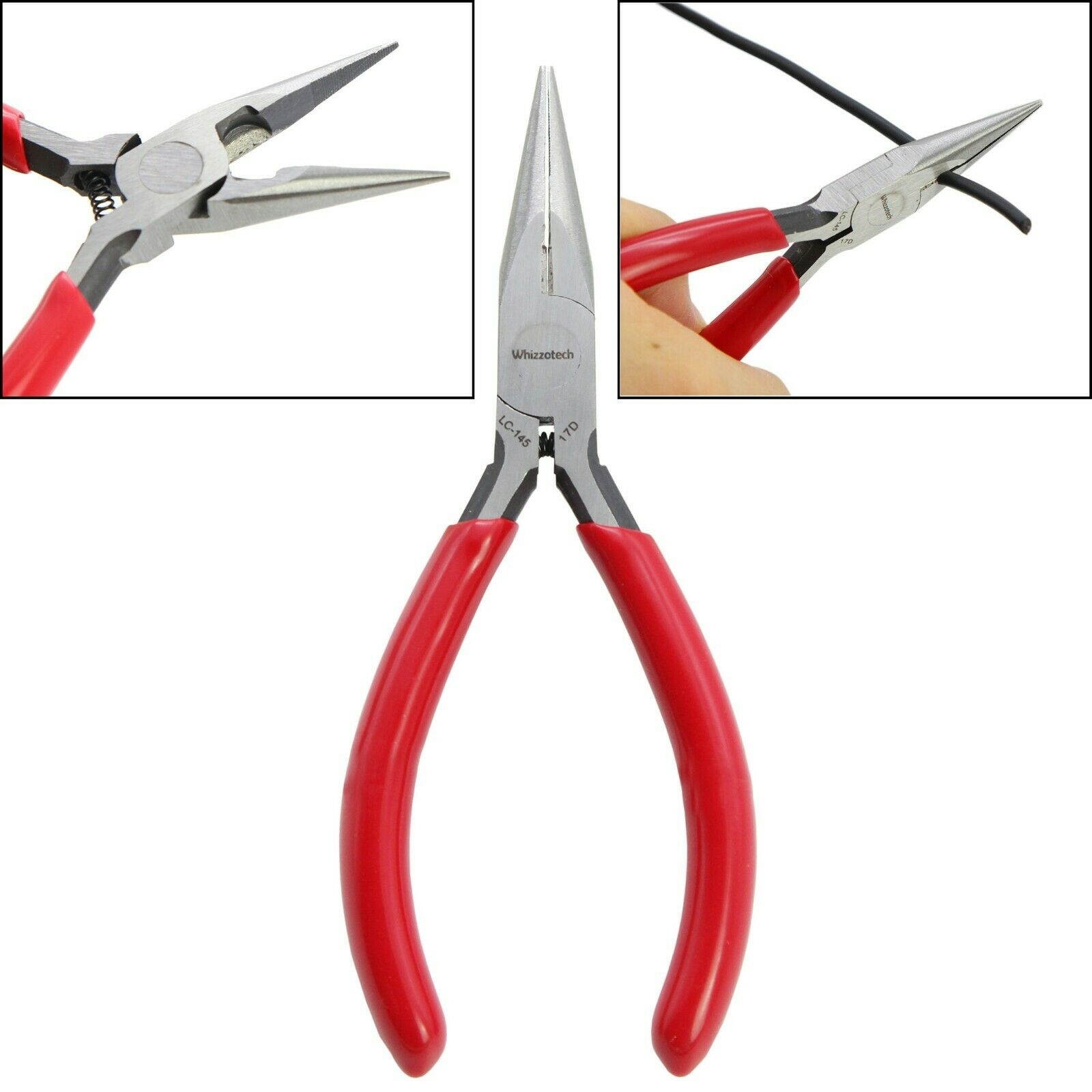 4.5" Mini Long Needle Nose Pliers Wire Gauge Cutters For Precision Jewelry 5PACK