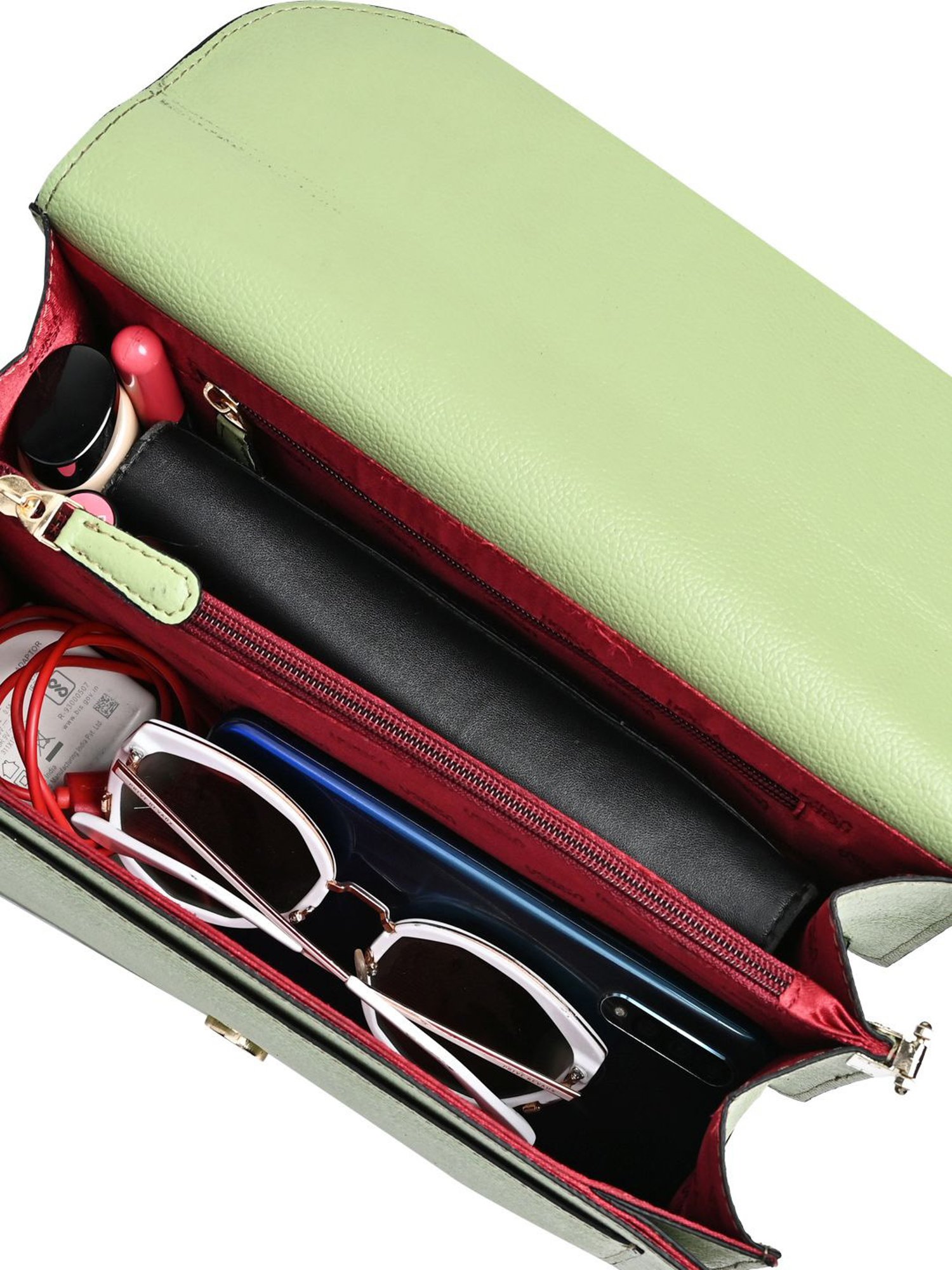 Horra Green Solid Shoulder Handbag