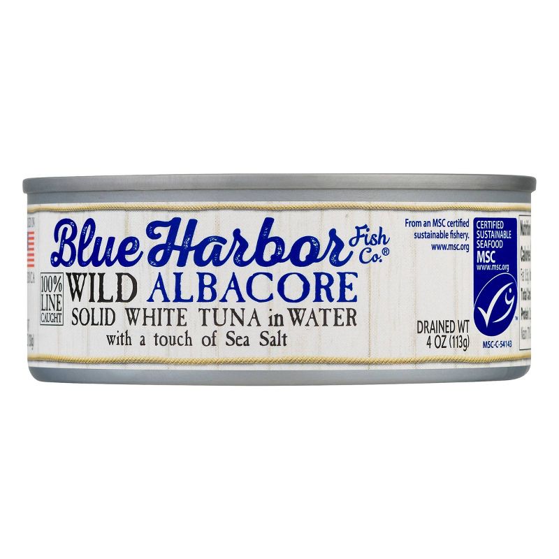 Blue Harbor Solid Albacore Tuna in Water with Sea Salt - 4.6oz