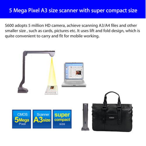 Ship via UPS! Fast High Speed A3 A4 A5 Files Book Photograph Video Scanner w/ HD 5.0MP Cameras