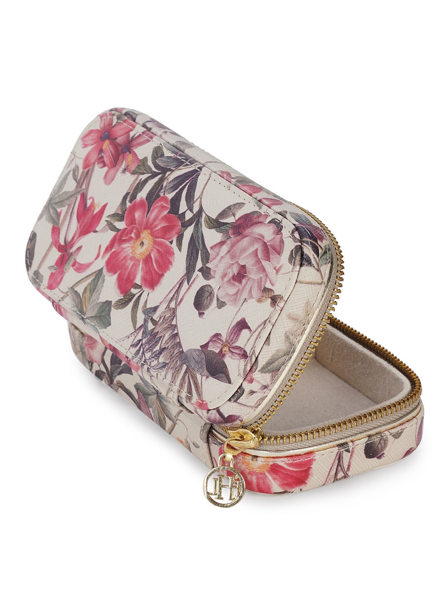 Pure Home and Living Pink Faux Leather Jewellery Organiser