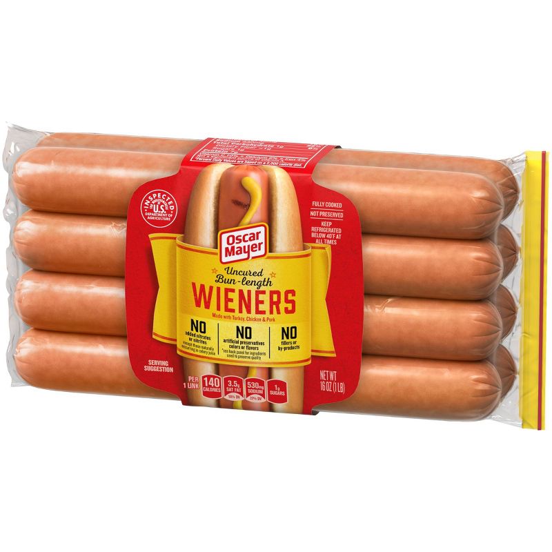 Oscar Mayer Uncured Bun Length Wieners - 16oz