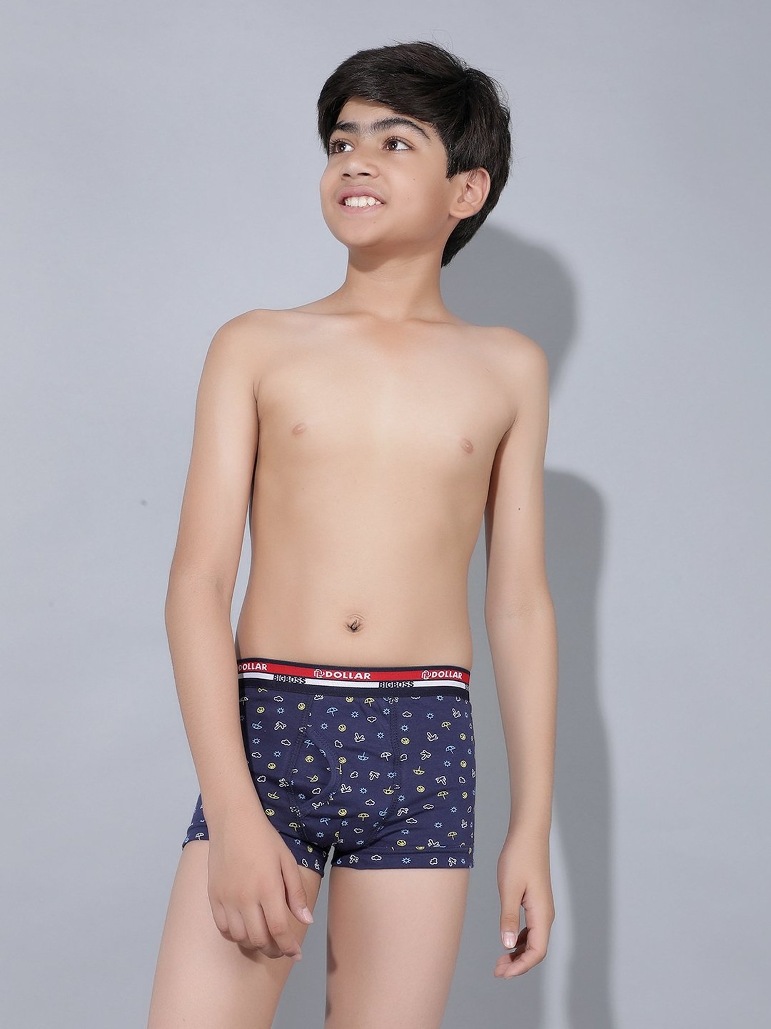 HOP Kids by Westside Yellow Printed Cotton Briefs - Pack of 5