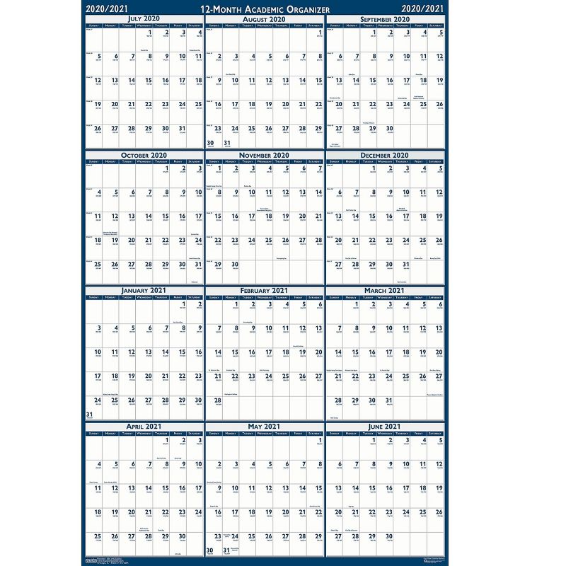 House of Doolittle 2020-2021 24 x 37 Wall Calendar, Academic 395-21