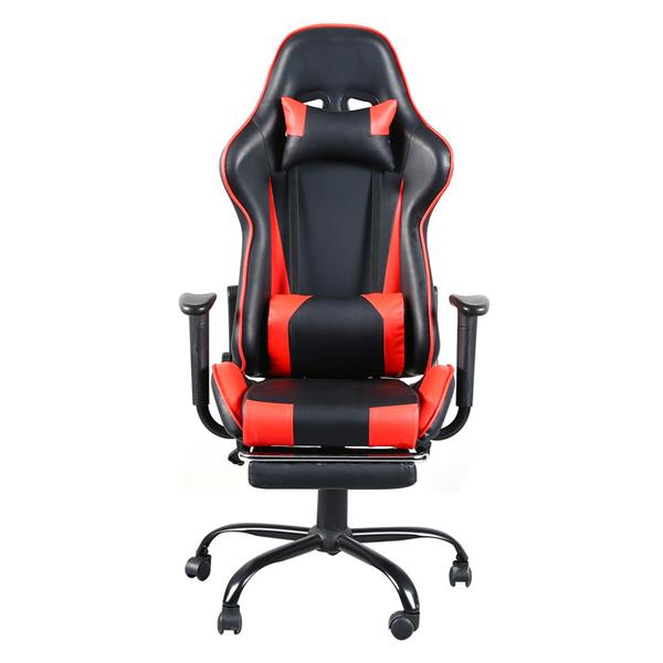 High Back Swivel Chair Racing Gaming Chair Office Chair with Footrest Tier Black & Red