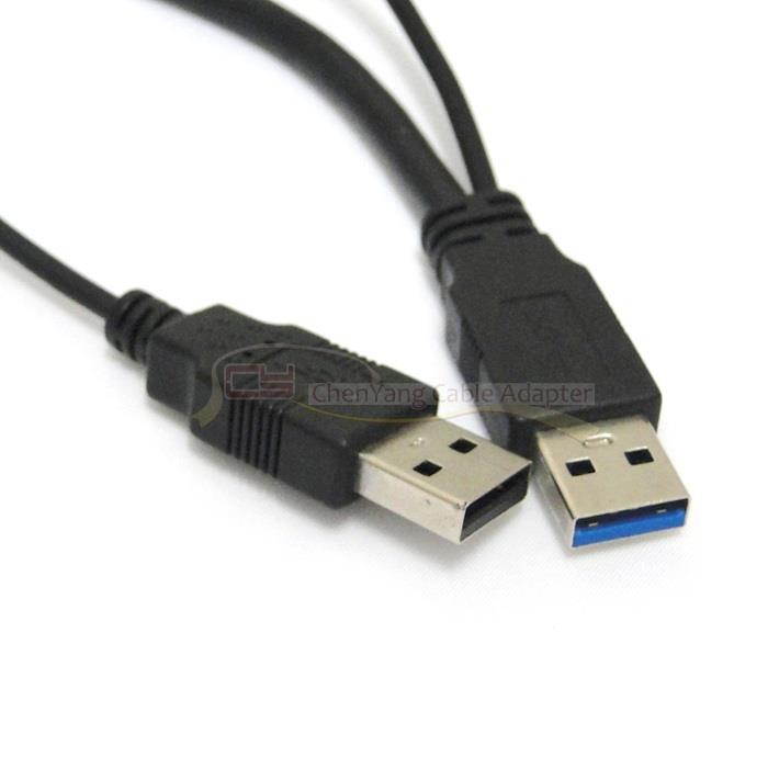 USB 3.0 Y Type Splitter cable A Male to Micro USB 3.0 Male for Hard Disk