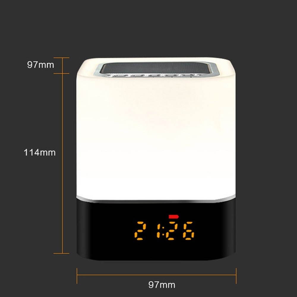Led BT Speaker Multifunctional Touching Night Light Intelligent Desk Lamp Alarm Clock Music Player