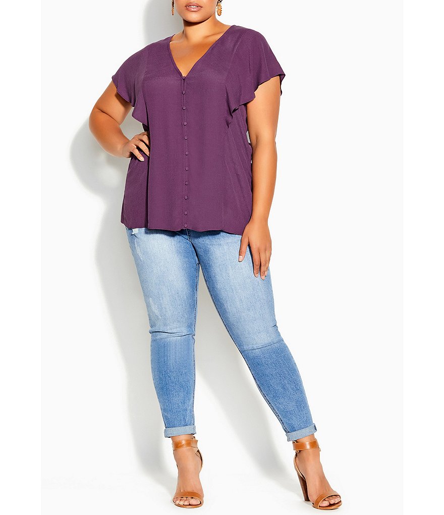 Jessica Simpson Plus Size JJ Red Dahlia Moroccan Border Print Fringe Hem Kimono Jacket