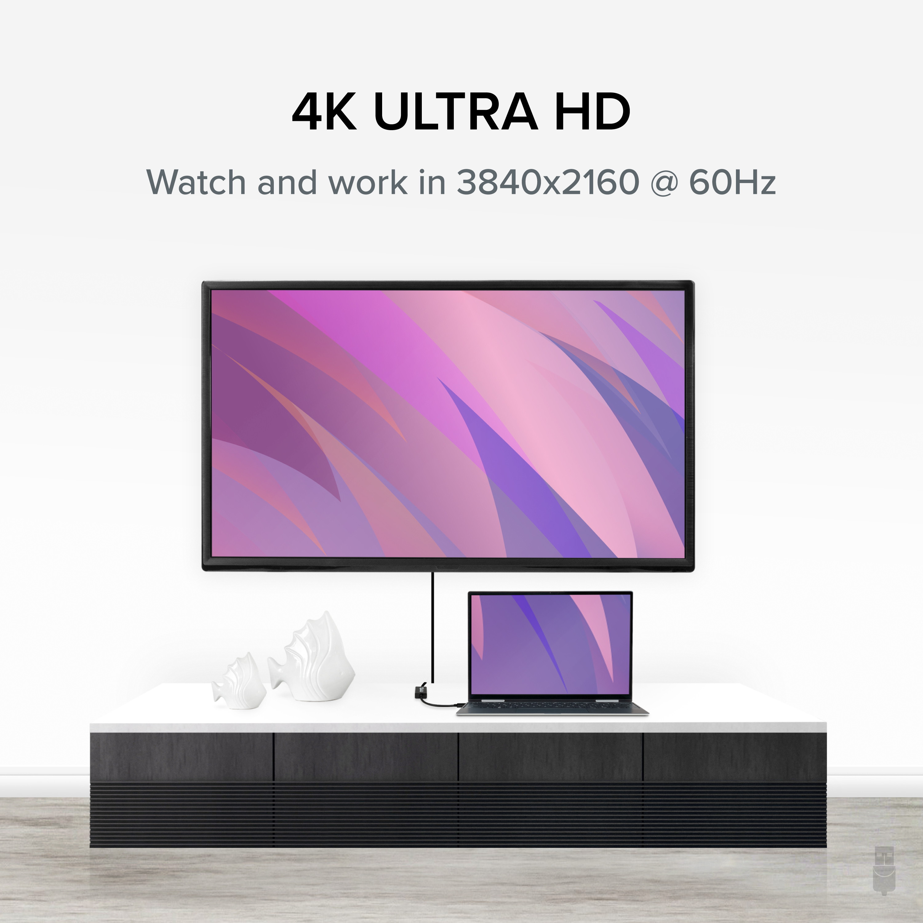 Plugable Active Mini DisplayPort (Thunderbolt 2) to HDMI 2.0 Adapter (Supports Mac, Windows, Linux and Displays up to 4k UHD 3840x2160@60Hz)