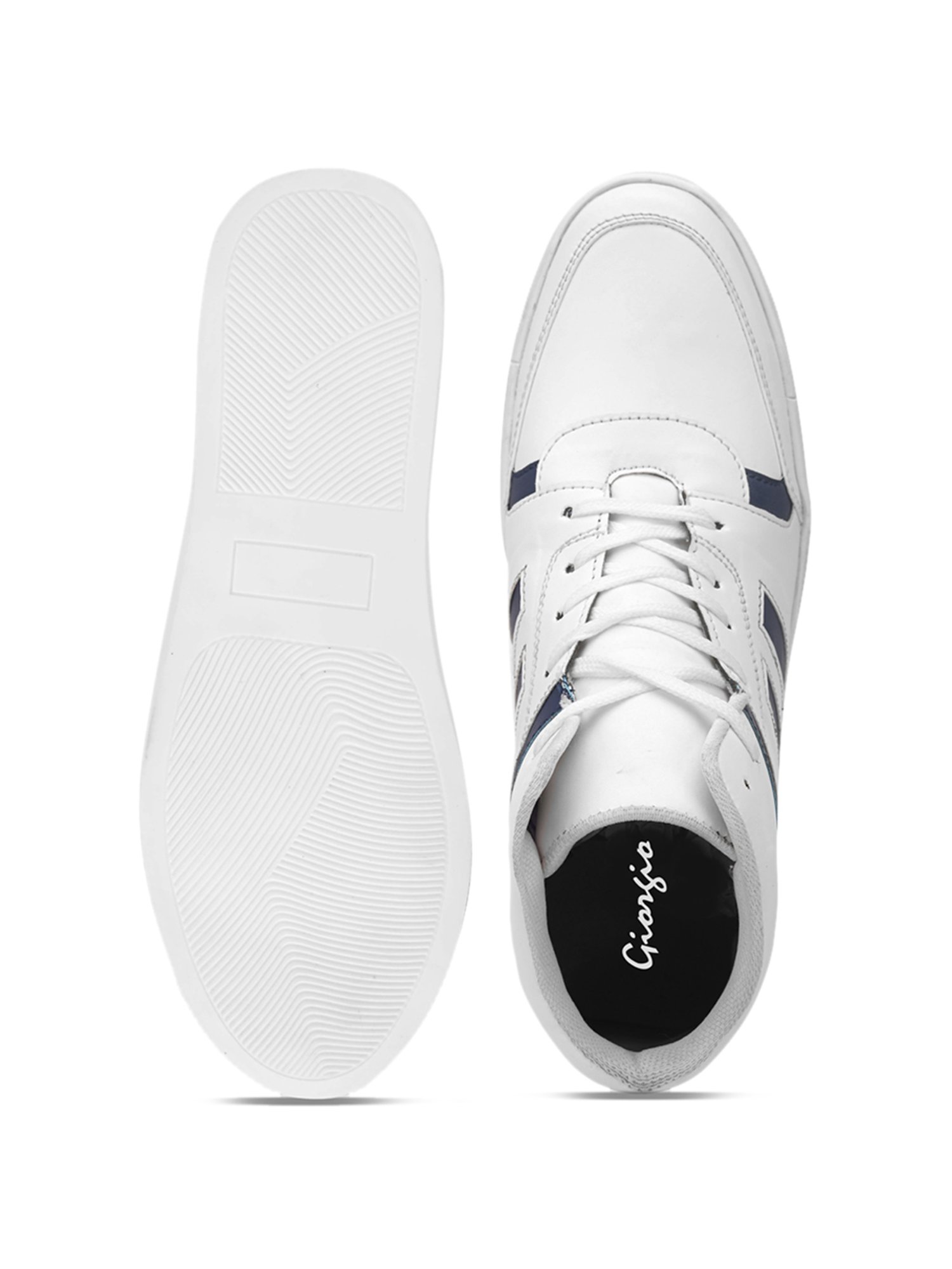 Giorgio Men's White Ankle High Sneakers