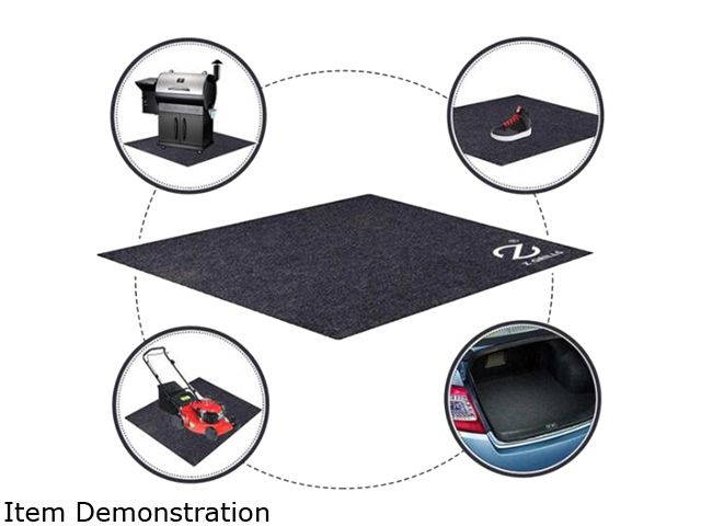 Z GRILLS BBQ Grill Pad Mat Floor Protective Deck Rug Outdoor Splatter Black 48X36"