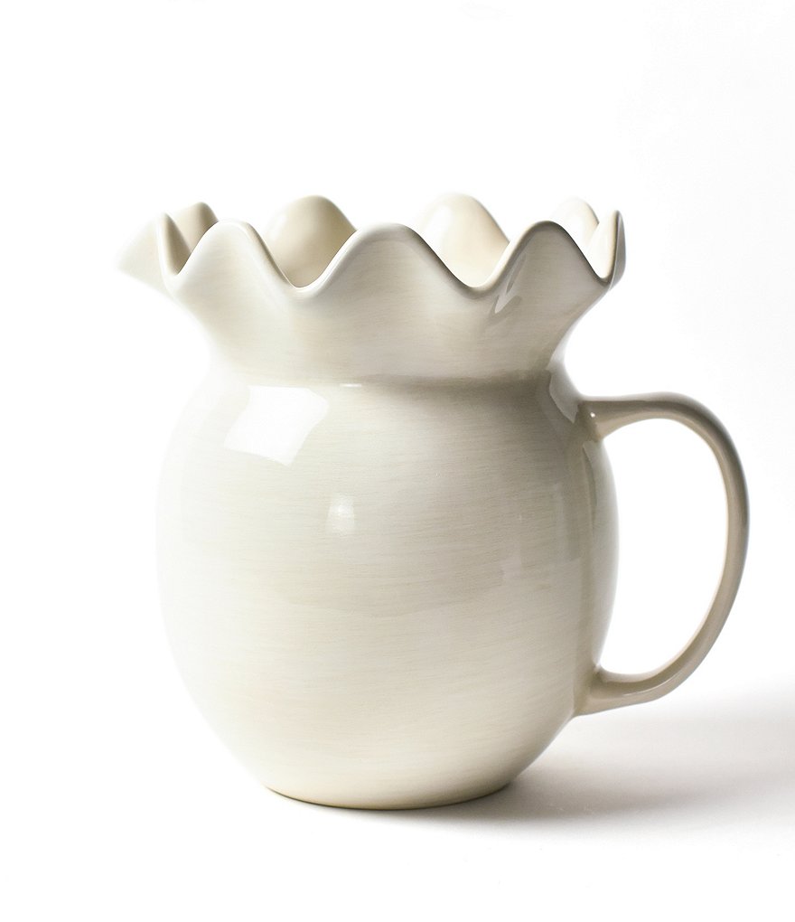 Coton Colors Signature White Ruffle Pitcher