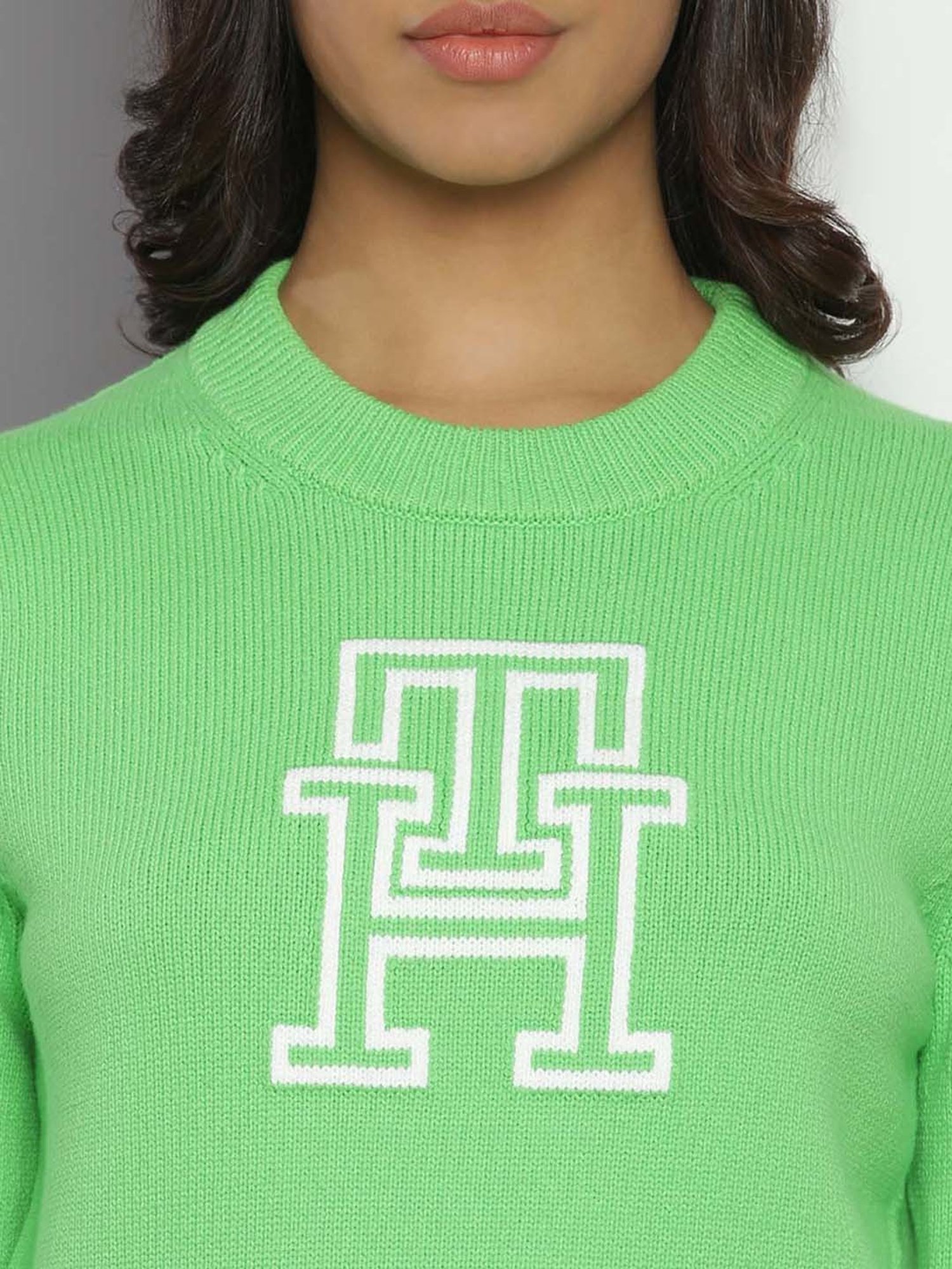 Tommy Hilfiger Spring Lime Logo Regular Fit Sweater