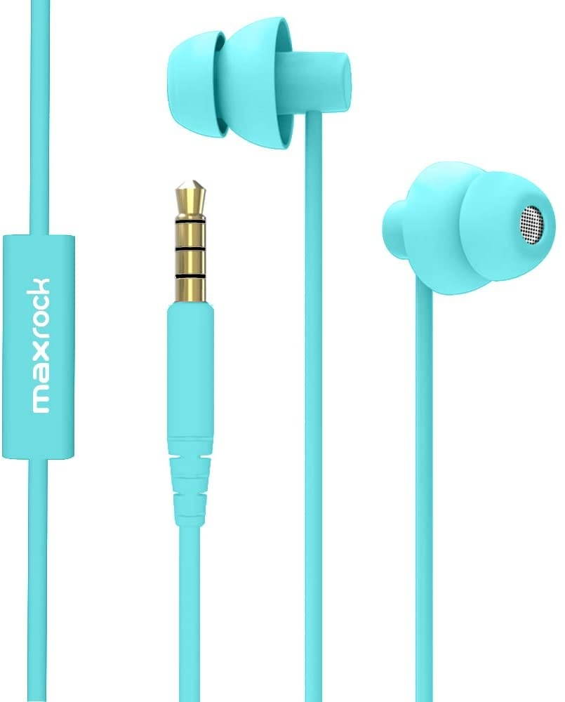 MAXROCK Sleep Earplugs - Noise Isolating Ear Plugs Sleep Earbuds Headphones with Unique Total Soft Silicone Perfect for Insomnia Side Sleeper Snoring Air Travel Meditation & Relaxation (acid blue)