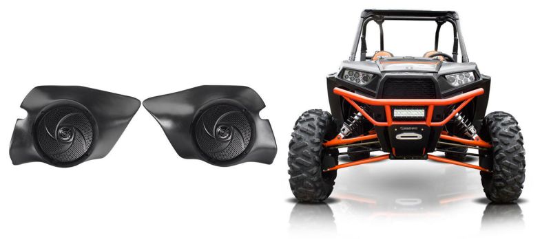 Waterproof Speakers+Kick Panel Pods for 2014-2017 Polaris RZR 1000/900S/Turbo