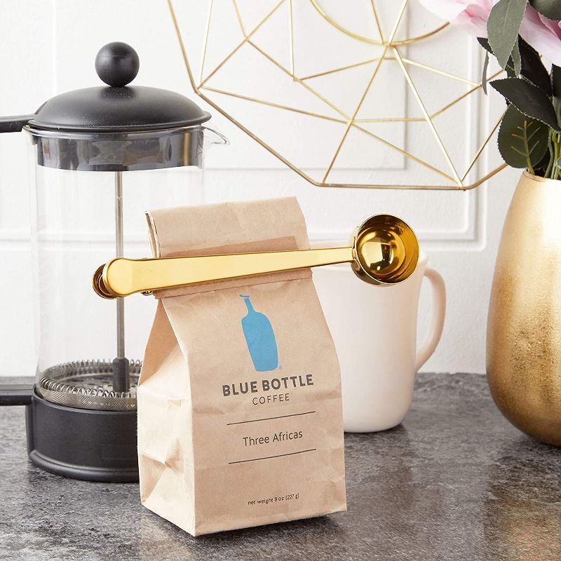 Juvale Metal Coffee Scoop (Gold, 6.7 In, 2-Pack)