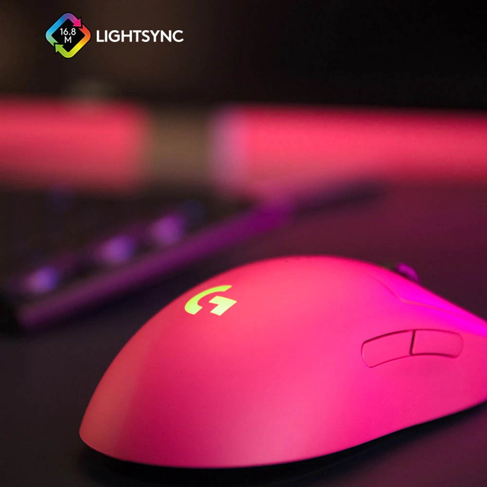Logitech G PRO Wireless Gaming Mouse HERO Sensor 16000 DPI Ultra  LIGHTSPEED Lightweight Mice for PC GPW Edition Pink