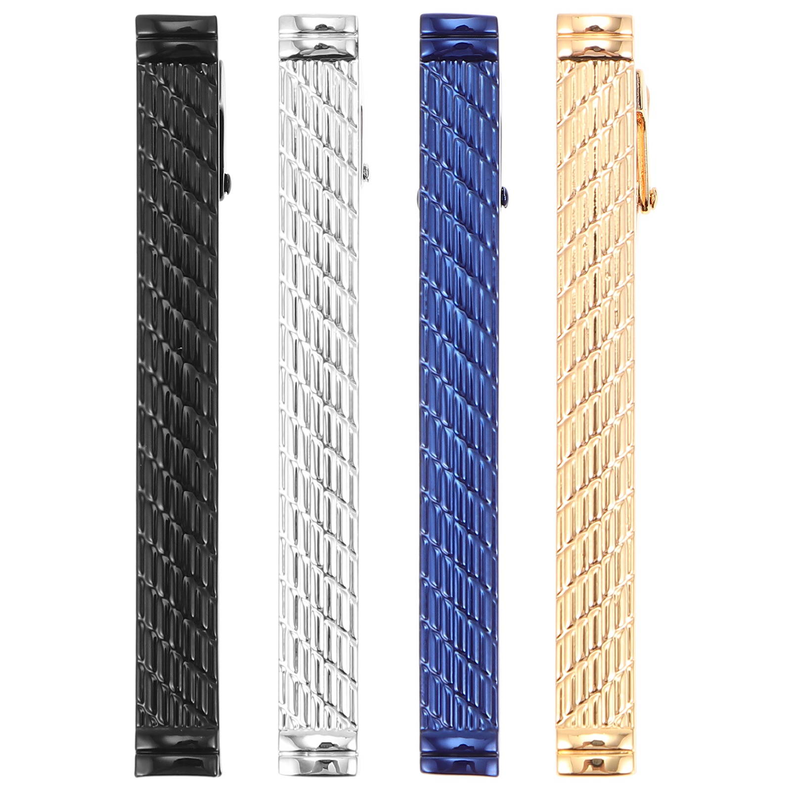 4Pcs Men Tie Bars Necktie Clamps Tie Clips Delicate Necktie Clasps for Men Working Office