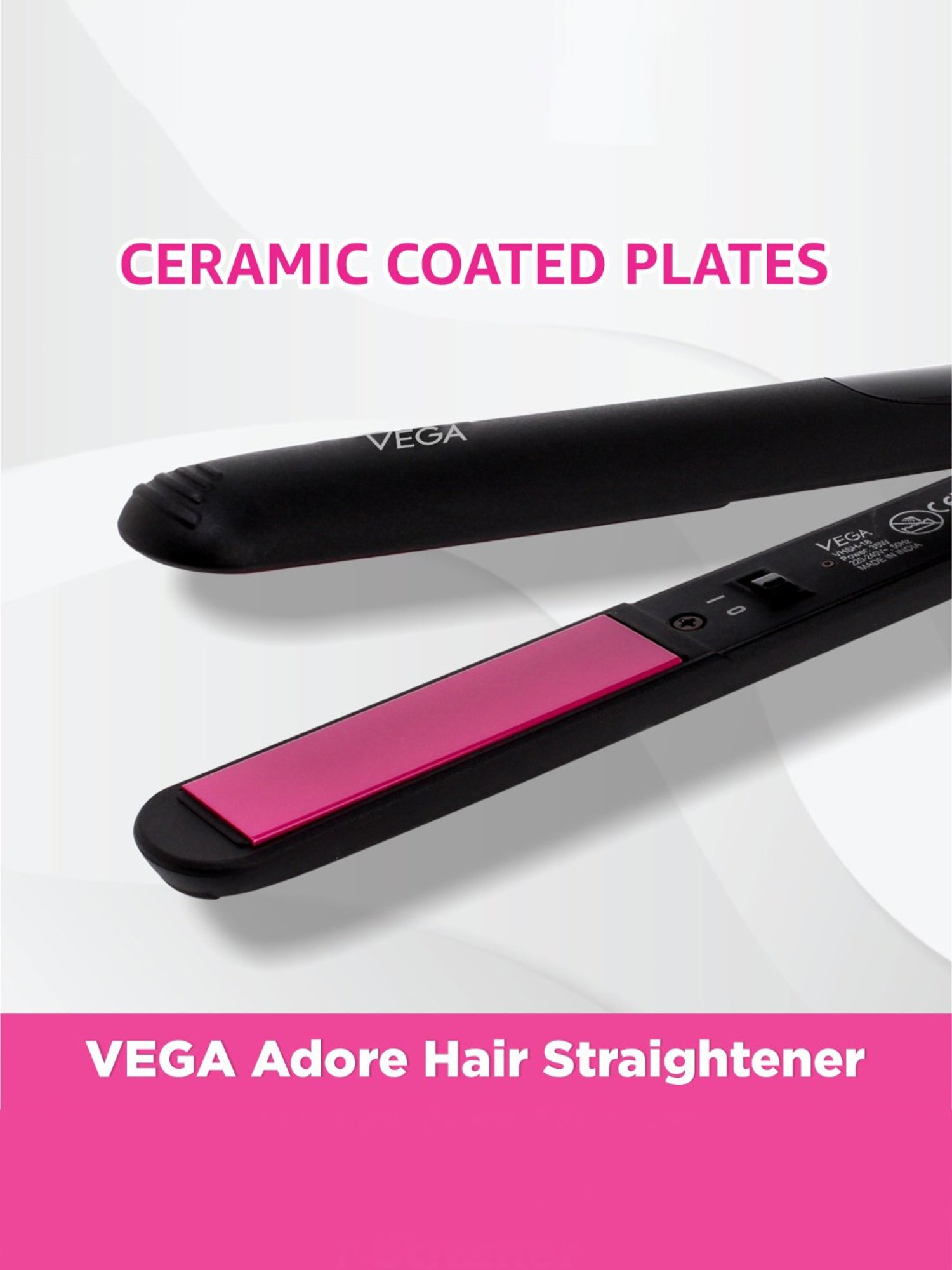 Nova NHC-522CRM Professional Hair Straightener (Black)