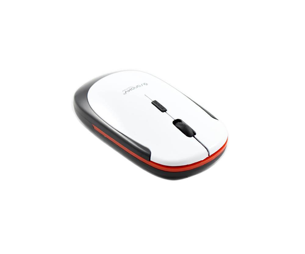 SANOXY 2.4G Wireless Slim Flat Mouse for Computer/Laptop HIGH  DPI  (White&Black)
