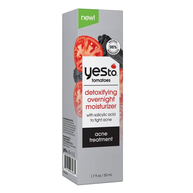 Yes To Tomatoes Charcoal Acne-Fighting Overnight Moisturizer - 1.7 fl oz